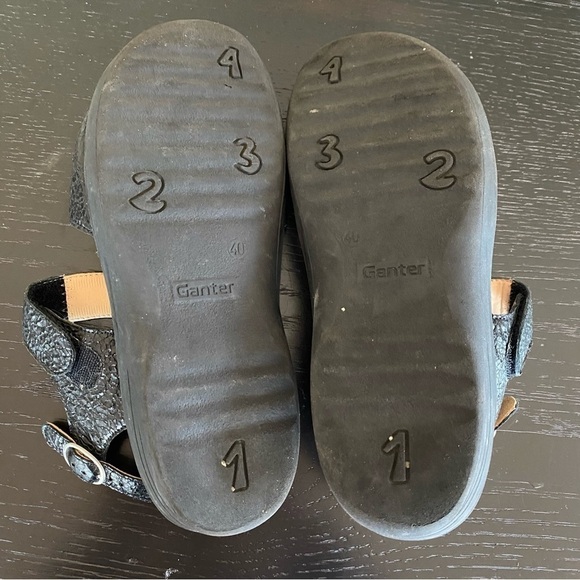 GANTER COMFORT BLACK LEATHER CORK SANDAL WOMEN'S EU 40 W $245 MADE IN BOSNIA - Picture 6 of 7